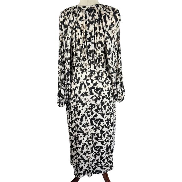 RAILS TYRA FAUX WRAP MIDI DRESS IN BLURRED CHEETAH NWT WOMEN'S SIZE LARGE - Picture 3 of 16